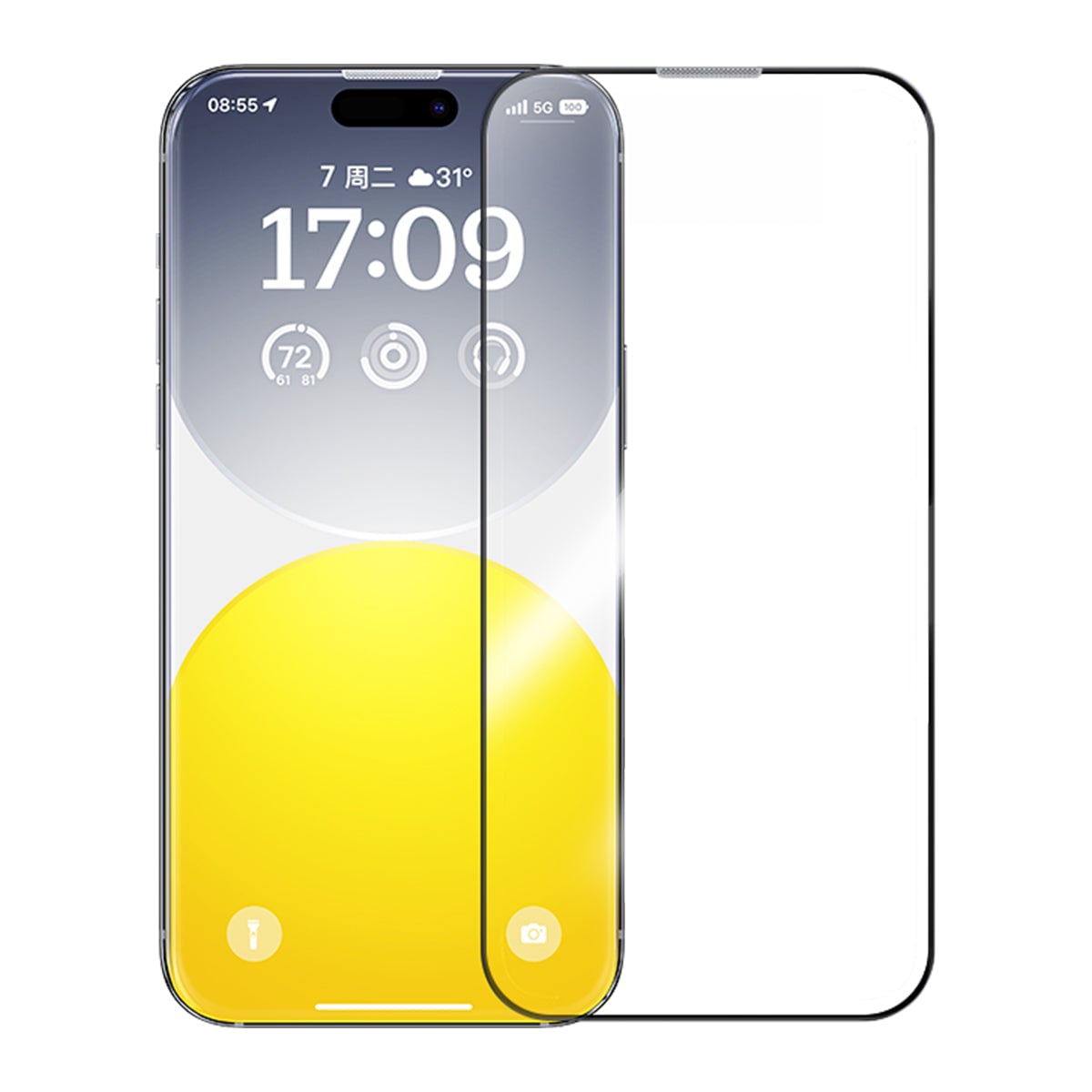 PROTECTOR IPHONE 15 BASEUS P60057504203-00 LÁMINA VIDRIO TEMPLADO HD SERIES SAPPHIRE - 1