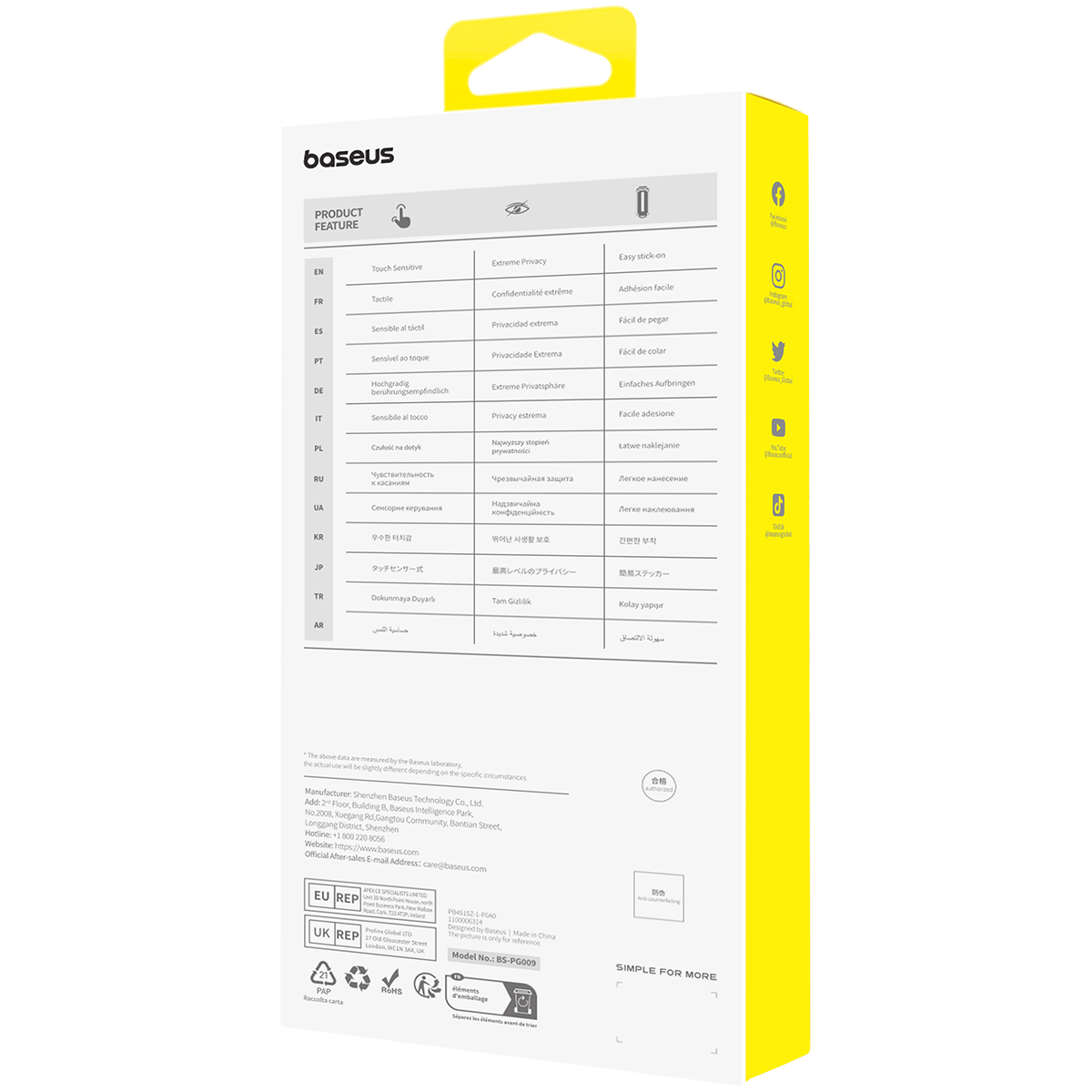 PROTECTOR IPHONE 15 PRO BASEUS P60057504203-01 LÁMINA VIDRIO TEMPLADO HD SERIES SAPPHIRE - 4