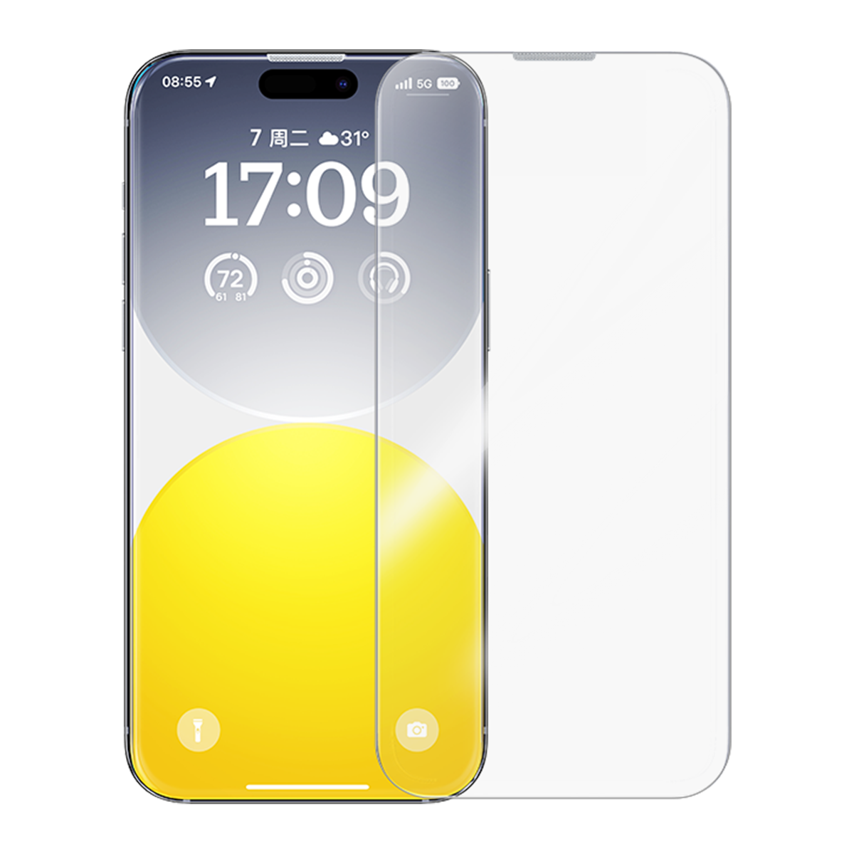 PROTECTOR IPHONE 15 PLUS BASEUS P60057404203-02 LÁMINA VIDRIO TEMPLADO DIAMOND SERIES - 1