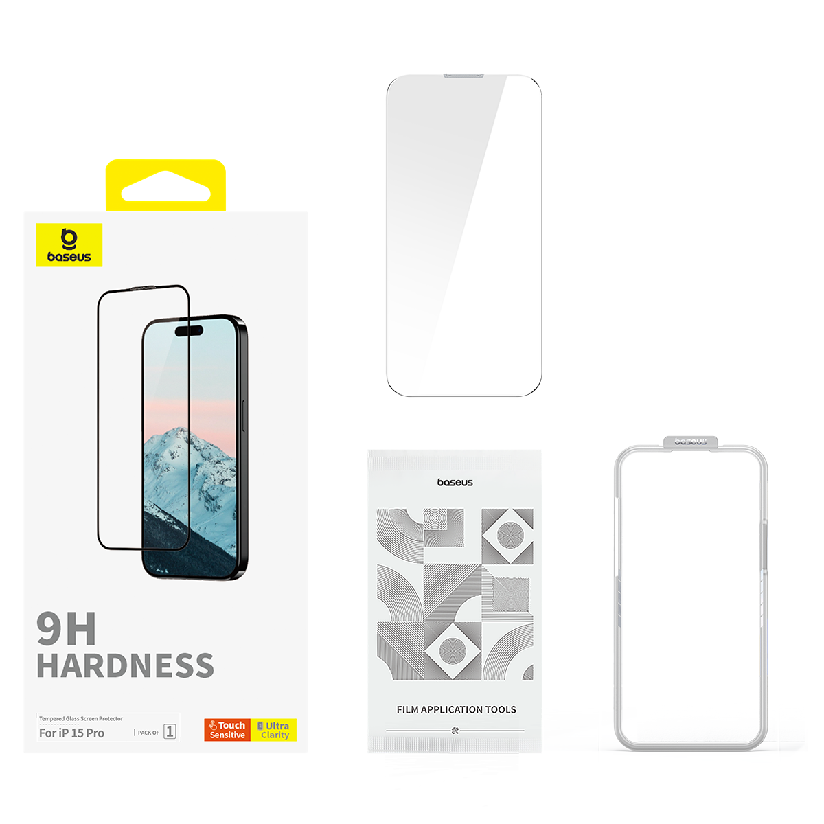 PROTECTOR IPHONE 15 PRO BASEUS P60057404203-01 LÁMINA VIDRIO TEMPLADO DIAMOND SERIES - 2