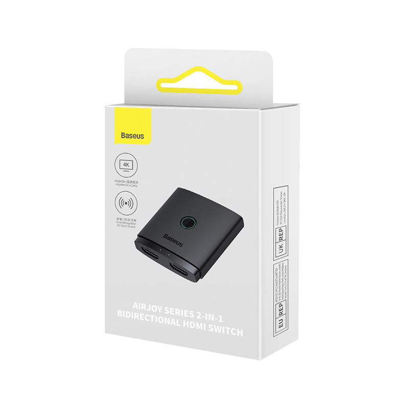 BASEUS AIRJOY SERIES 2 EN 1 ADAPTADOR HDMI BIDIRECCIONAL 4K 60HZ  - NEGRO - 5