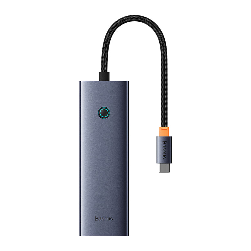 ADAPTADOR HUB 4 EN 1 USB-C A 3 PUERTOS USB 3.0 + ETHERNET RJ45 - BASEUS ULTRAJOY SERIES - GRIS