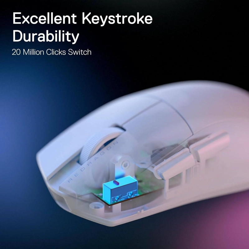 MOUSE GAMER REDRAGON KING M724W - BLANCO - 4