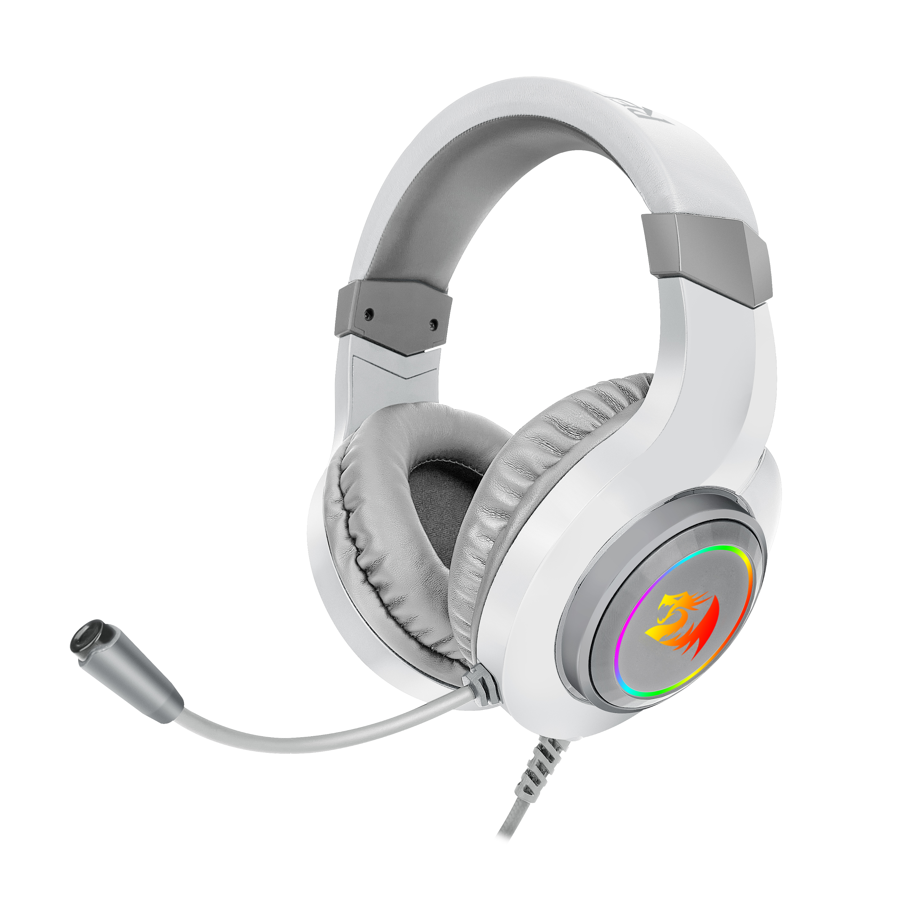 AUDÍFONOS GAMER REDRAGON HYLAS H260W RGB - BLANCO - 3