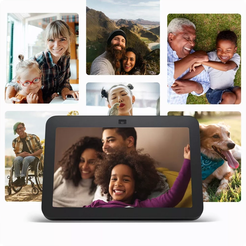 AMAZON - PANTALLA INTELIGENTE ECHO SHOW 8 (3RA GENERACIÓN)  CON ALEXA - NEGRO - 3