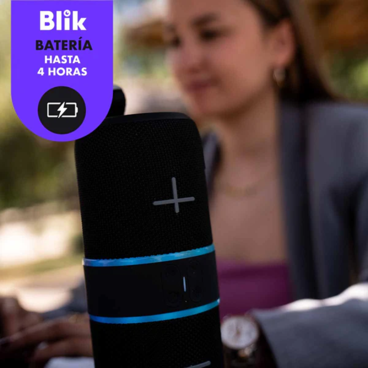 PARLANTE PORTÁTIL BLIK HYPE360 - NEGRO - 10