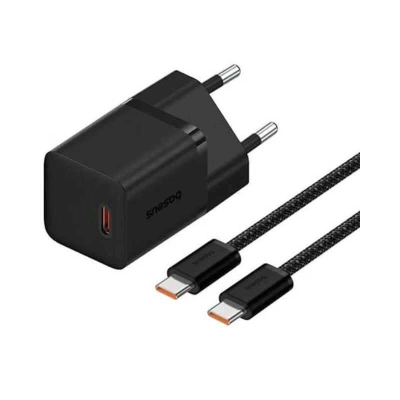 MINI CARGADOR RÁPIDO BASEUS GAN5 30W USB-C - INCLUYE CABLE TIPO C - 3