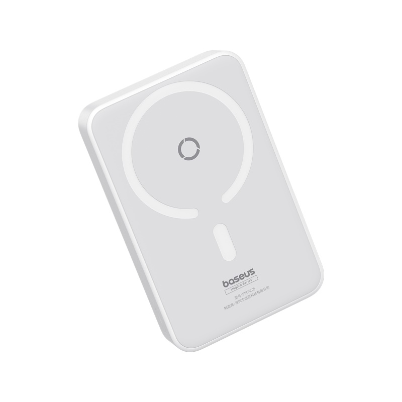 POWERBANK BASEUS MAGPRO 5000MAH 20W INALÁMBRICO PD CON SOPORTE MAGNÉTICO - BLANCO - 6
