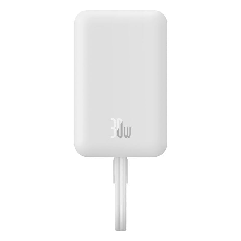 POWERBANK BASEUS MAGNÉTICO MINI CARGA RÁPIDA INALÁMBRICA 30W 10000MAH - TIPO C - BLANCO - 1