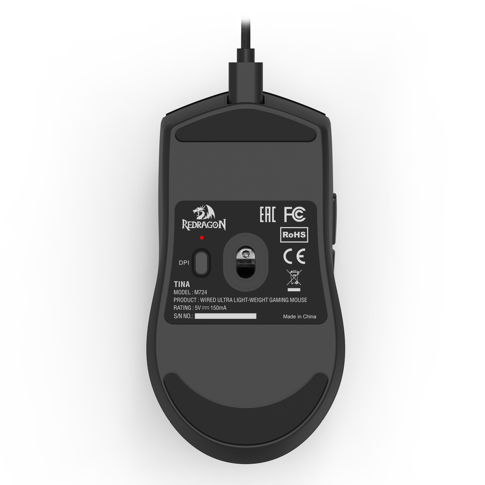 MOUSE REDRAGON GAMER KING M724 NEGRO - 2