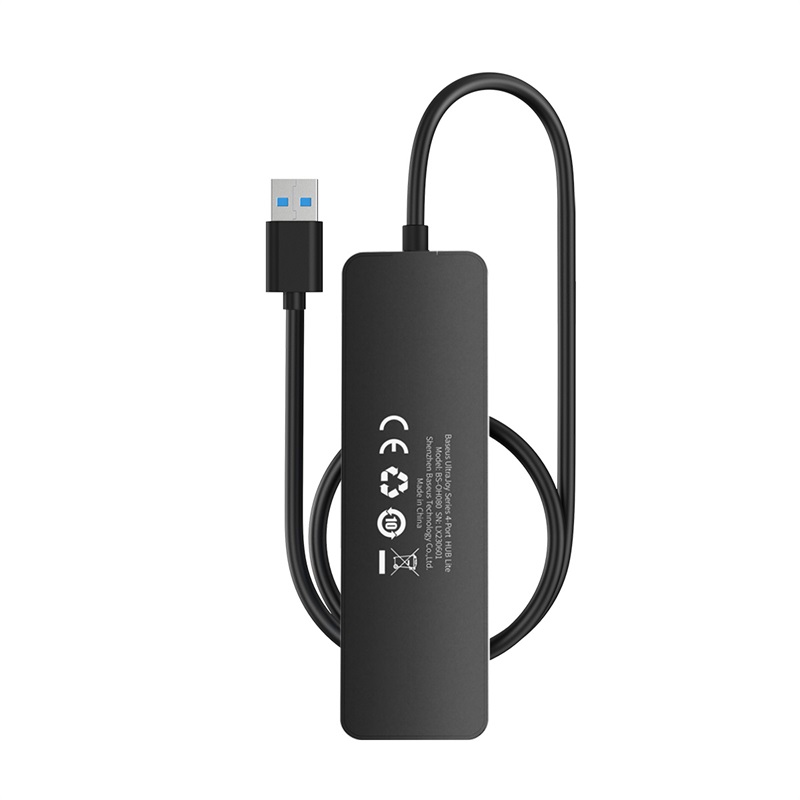 ADAPTADOR BASEUS HUB 50CM USB-A A USB 3.0 X 4 5 GBPS ULTRAJOY SERIES NEGRO - 4