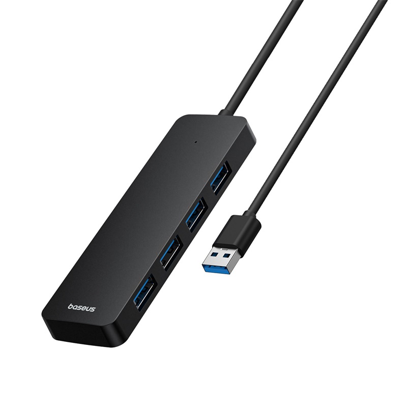ADAPTADOR BASEUS HUB 50CM USB-A A USB 3.0 X 4 5 GBPS ULTRAJOY SERIES NEGRO - 8