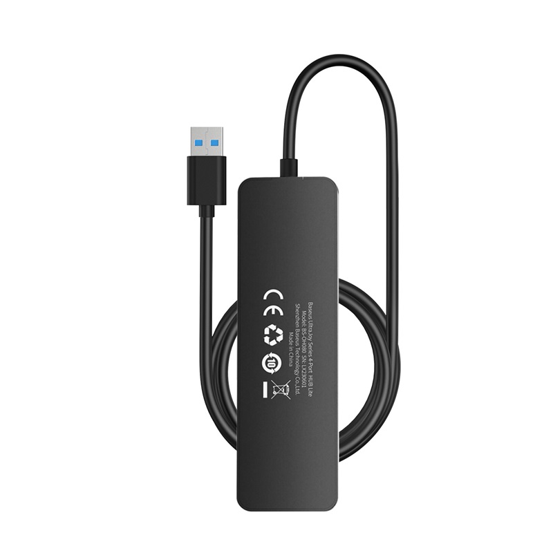 ADAPTADOR BASEUS HUB 100CM USB-A A USB 3.0 X 4 5 GBPS ULTRAJOY SERIES NEGRO - 3