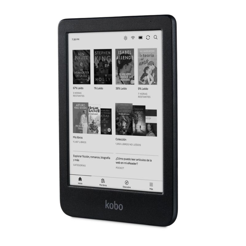 LECTOR E READER KOBO CLARA BW NEGRO CON FUNDA SLEEPCOVER VERDE - 5