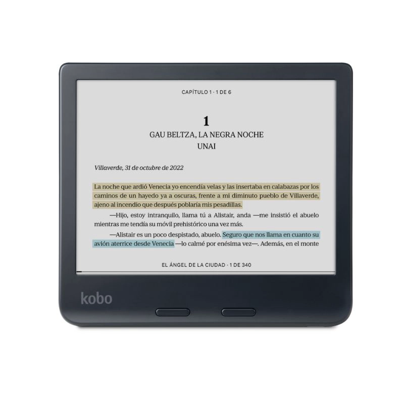 LECTOR E READER KOBO LIBRA COLOUR HD 7' 32GB NEGRO CON LÁPIZ STYLUS 2 BLANCO - 3