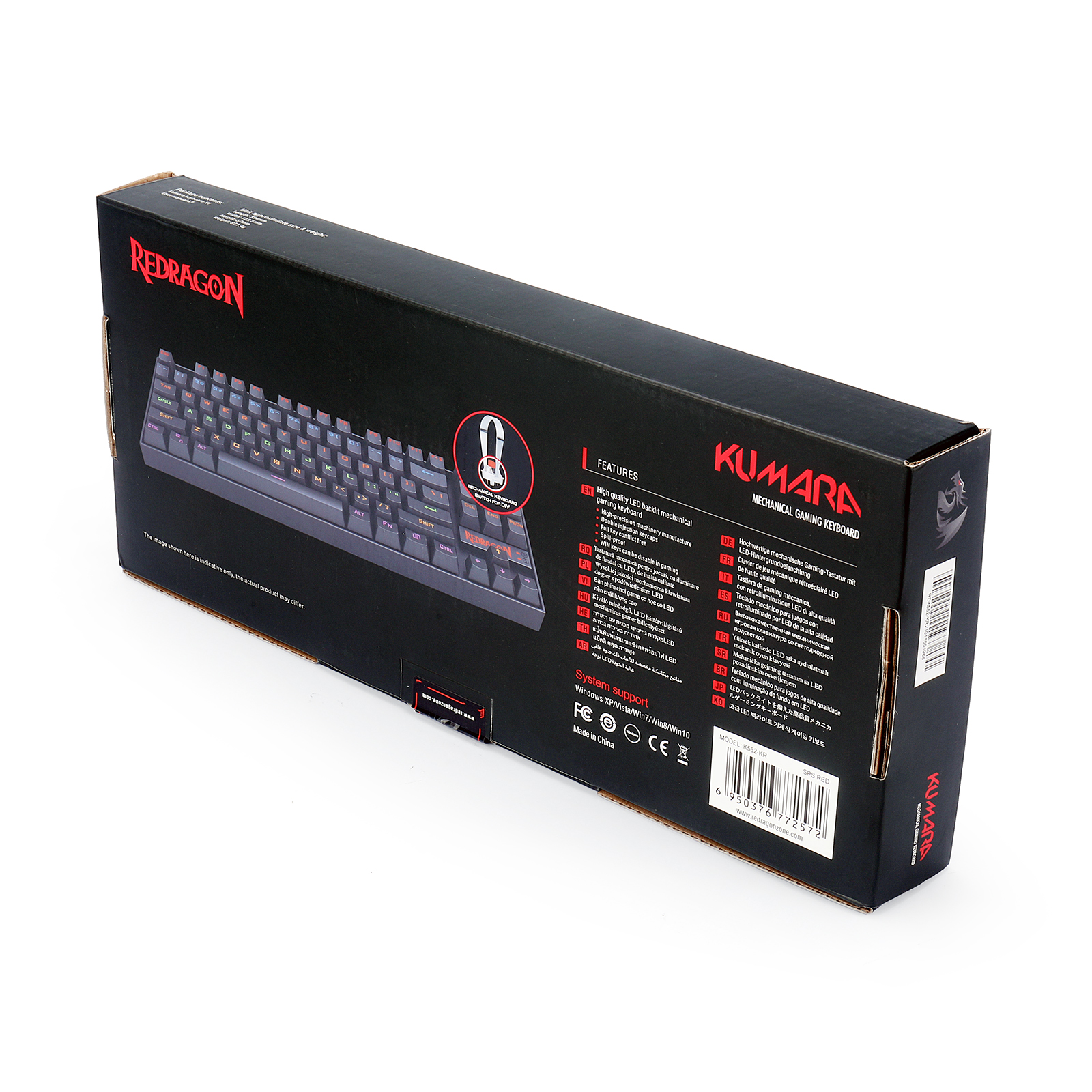 Teclado Gamer KUMARA 2 K552R-SP Rainbow Switch Red Negro - 3