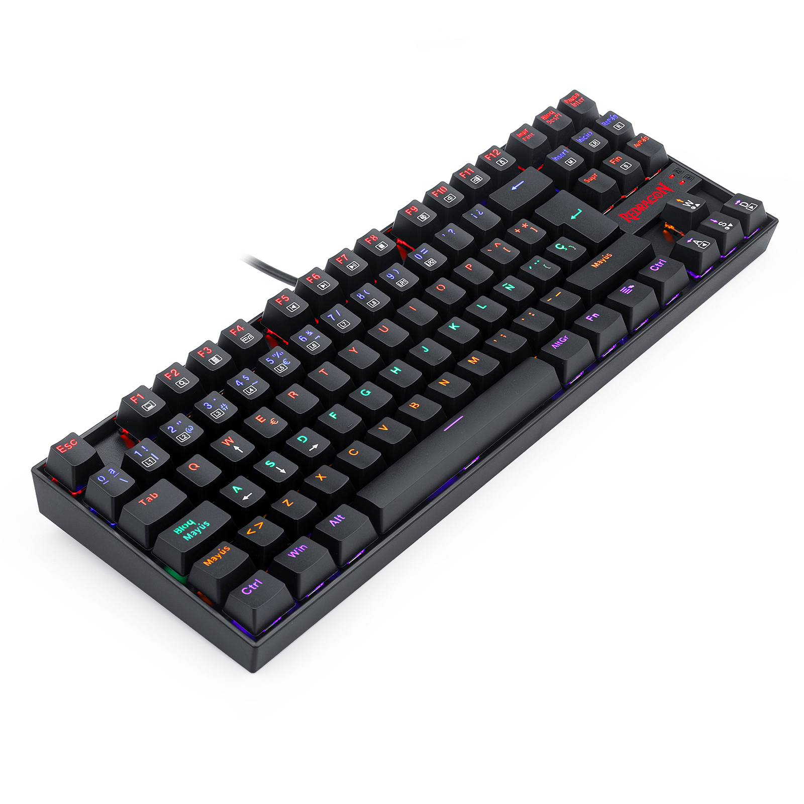Teclado Gamer KUMARA 2 K552R-SP Rainbow Switch Red Negro - 7