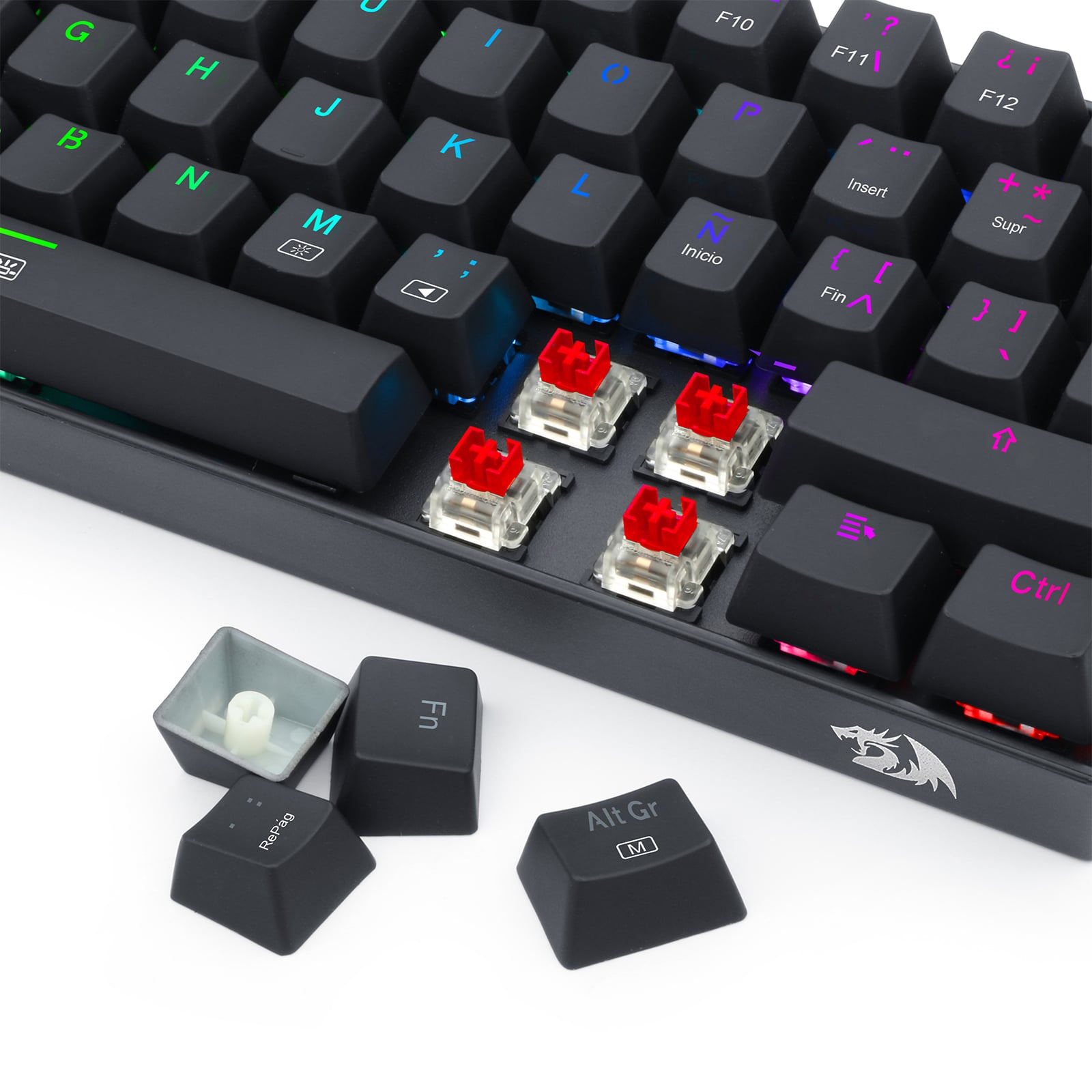 TECLADO GAMER REDRAGON DRAGONBORN K630 RGB SWITCH RED NEGRO - 8