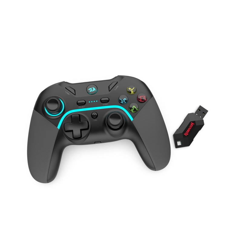 CONTROL INALÁMBRICO REDRAGON HARROW PRO G808 COMPATIBLE PC Y PS3 NEGRO - 2