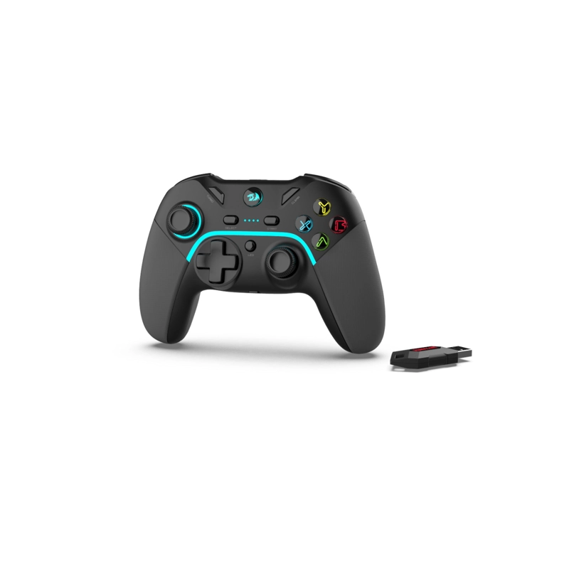 CONTROL INALÁMBRICO REDRAGON HARROW PRO G808 COMPATIBLE PC Y PS3 NEGRO - 3