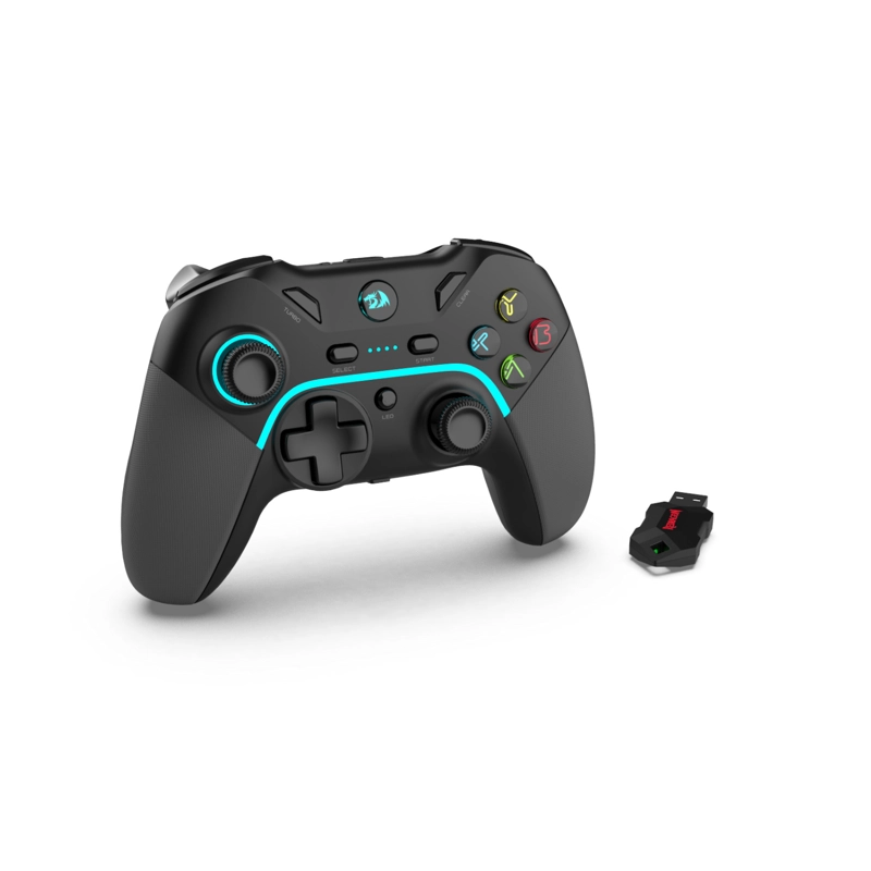 CONTROL INALÁMBRICO REDRAGON HARROW PRO G808 COMPATIBLE PC Y PS3 NEGRO - 4