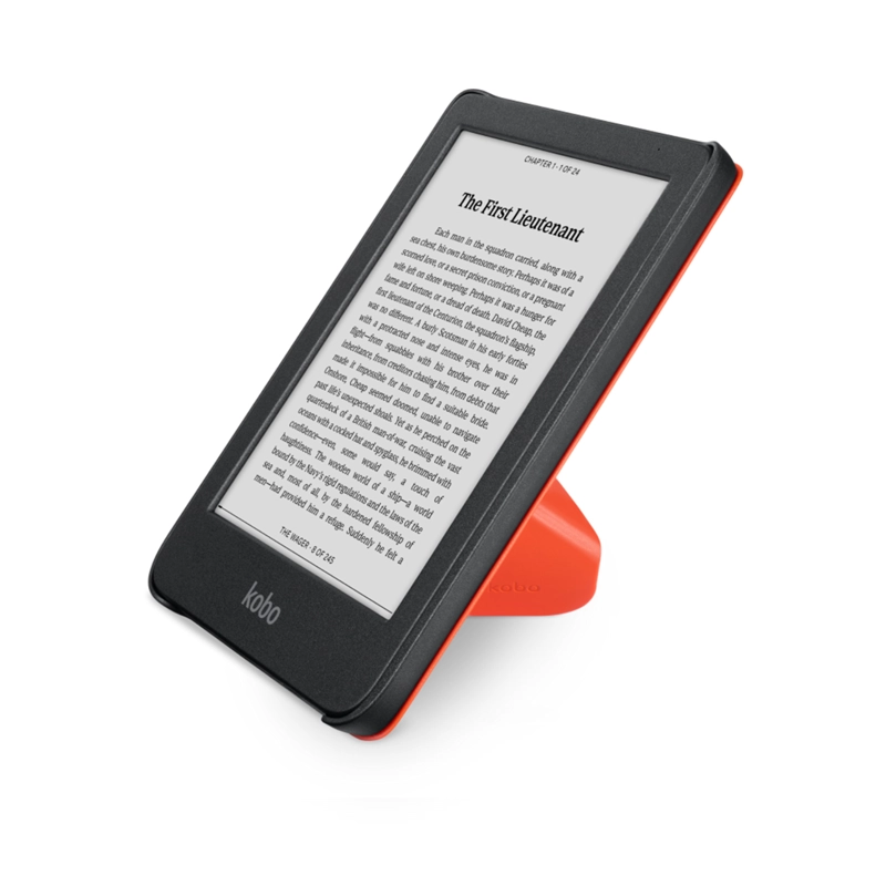 LECTOR E READER KOBO CLARA COLOUR NEGRO CON FUNDA SLEEPCOVER ROJO - 3
