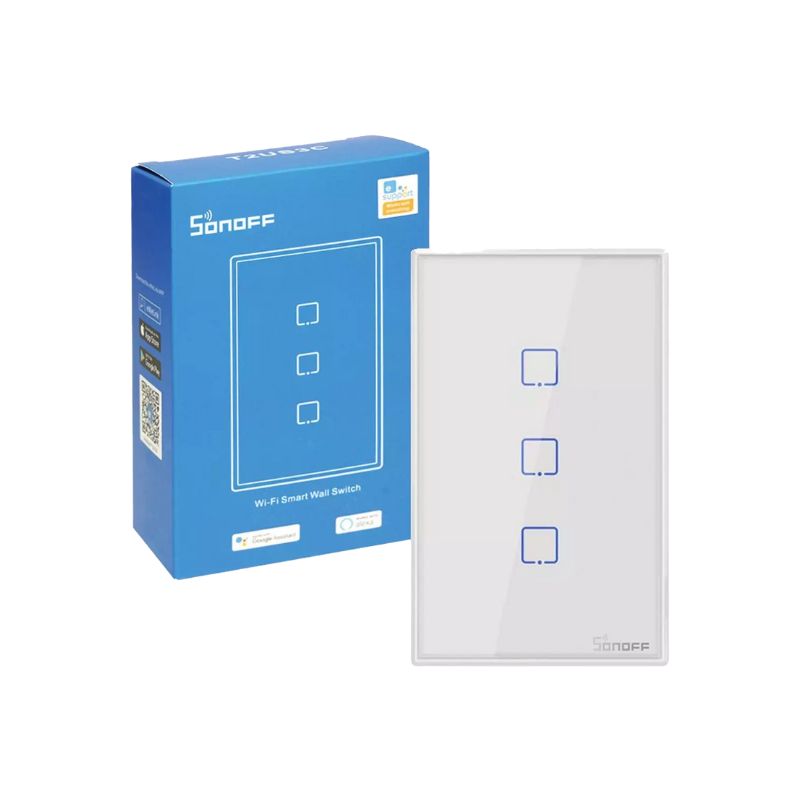 INTERRUPTOR DE PARED TÁCTIL WIFI SONOFF TX T1EU1C 1 CANAL BLANCO - 2