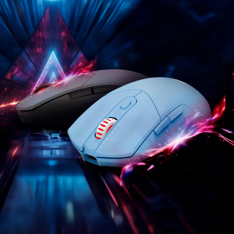 MOUSE GAMER REDRAGON ST4R PRO INALÁMBRICO CELESTE - 3