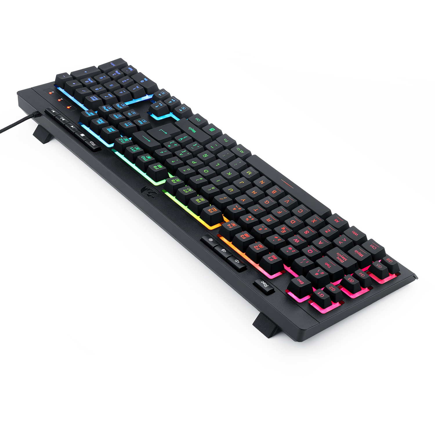 TECLADO GAMER REDRAGON SHIVA 512 RGB ESPAÑOL EN COLOR NEGRO - 5