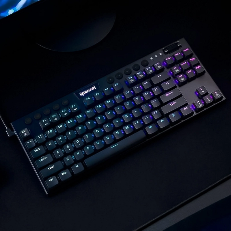 TECLADO MECÁNICO REDRAGON HORUS K621 RGB SP TKL WIFI EN COLOR NEGRO - 3