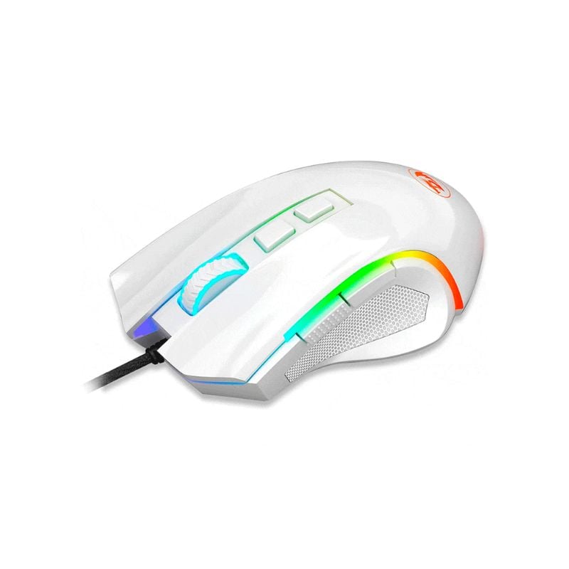 MOUSE GAMER REDRAGON GRIFFIN M607 RGB 7200 DPI EN COLOR BLANCO - 4