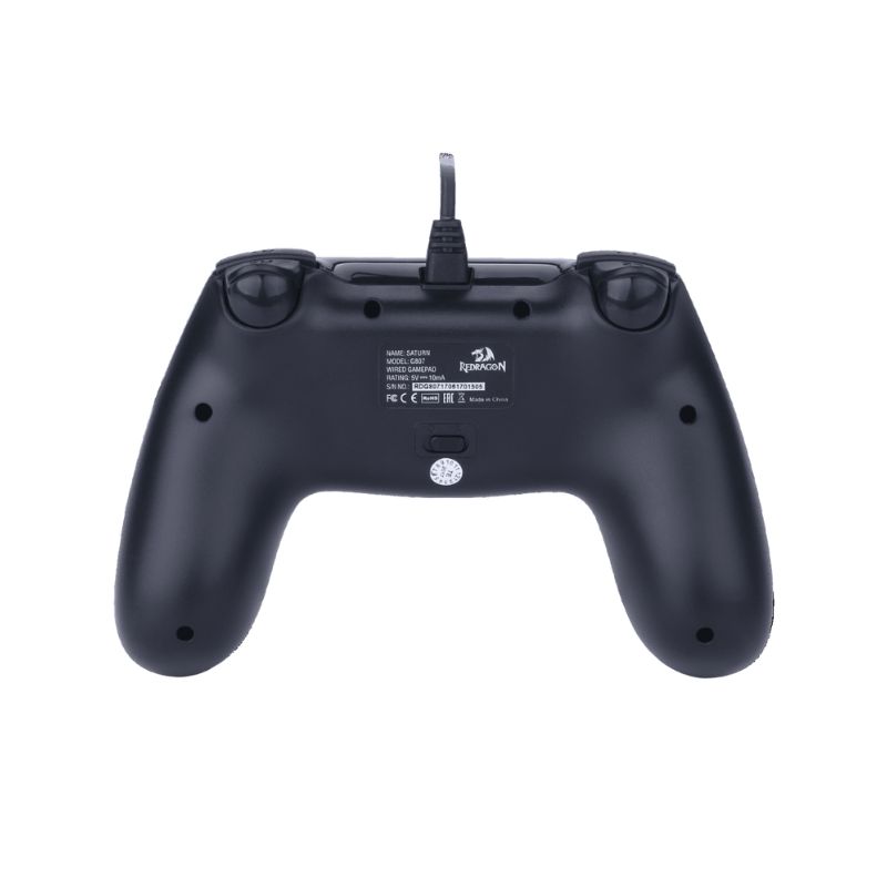 CONTROL GAMER CON CABLE REDRAGON SATURN G807 PARA PC Y PS3 USB - 2