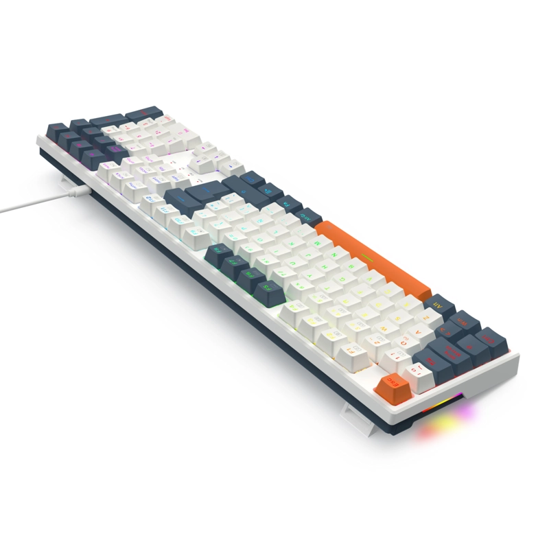 TECLADO GAMER REDRAGON TRUNDLE K668WBO RGB SWITCH RED ESPAÑOL EN COLOR BLANCO - 5
