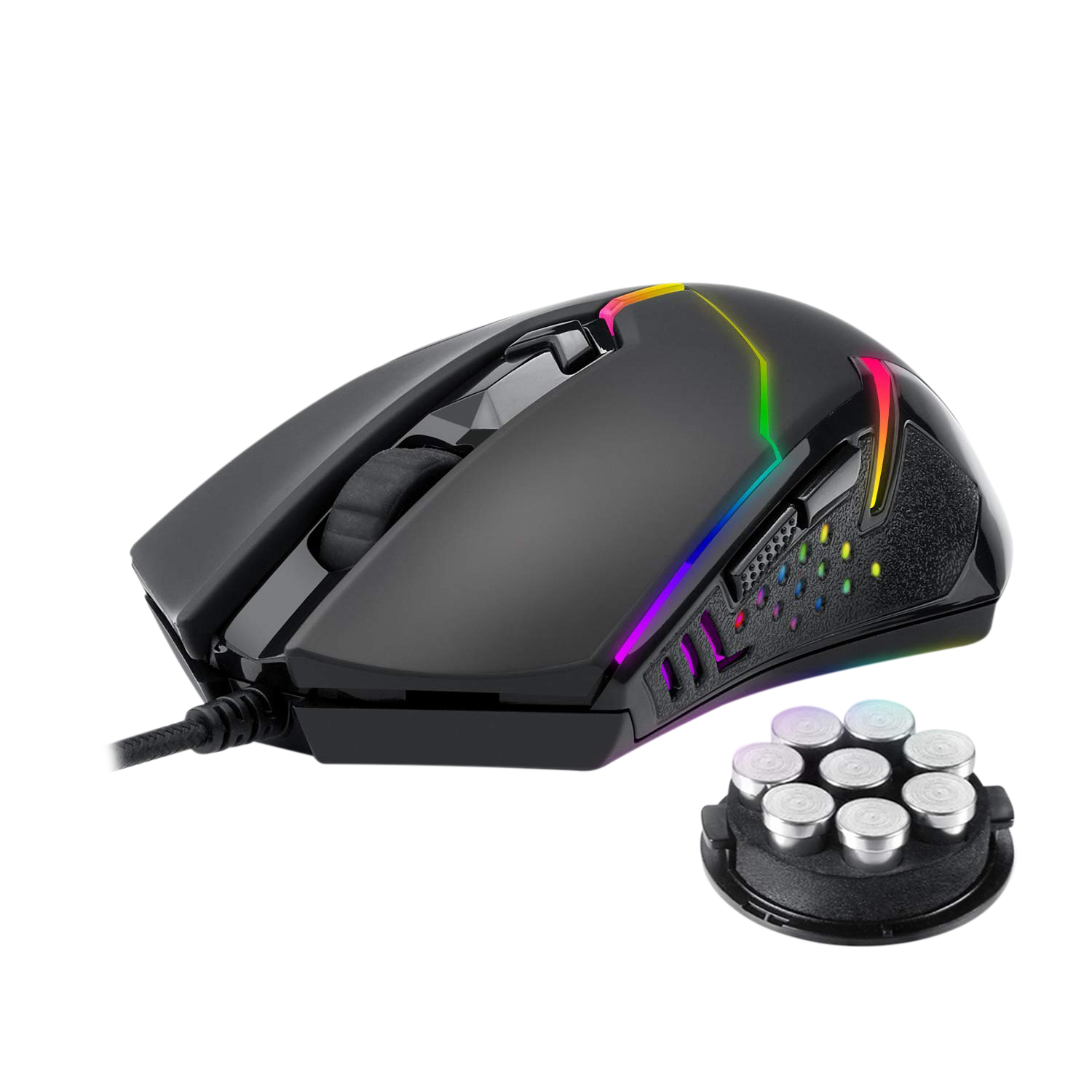 MOUSE GAMER REDRAGON CENTROPHORUS M601 RGB EN COLOR NEGRO - 2