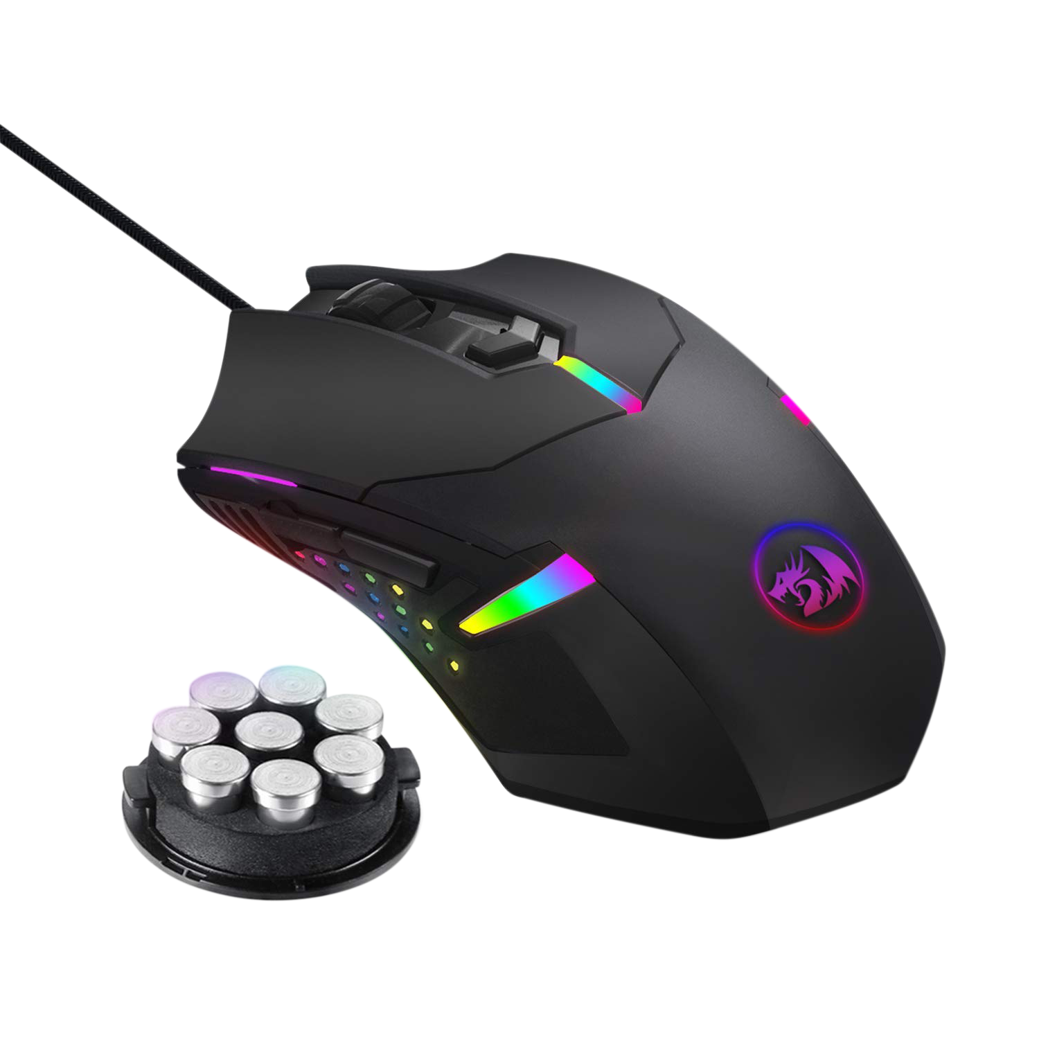 MOUSE GAMER REDRAGON CENTROPHORUS M601 RGB EN COLOR NEGRO - 4