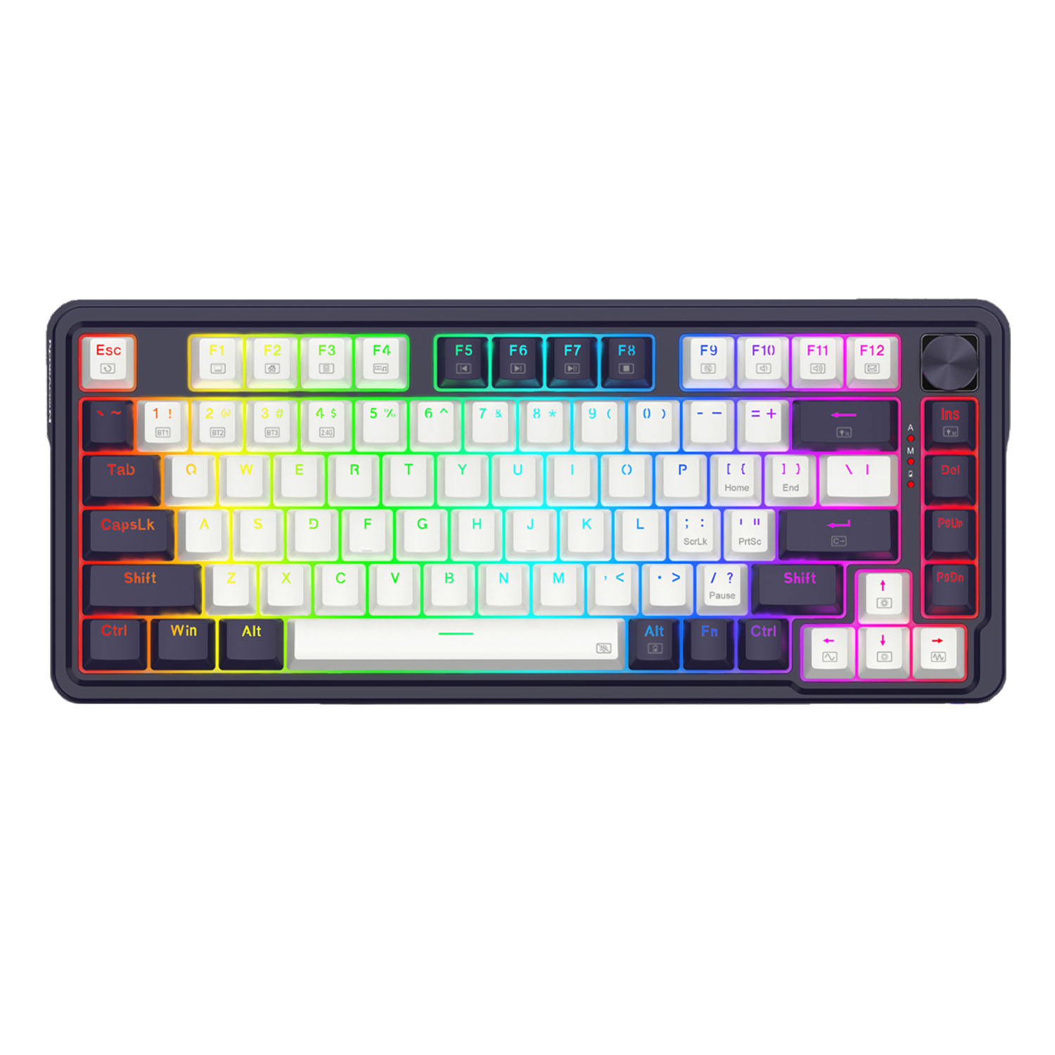 TECLADO GAMER REDRAGON UCAL PRO WB K673 RGB RED SWITCH ESPAÑOL EN COLOR BLANCO - 1