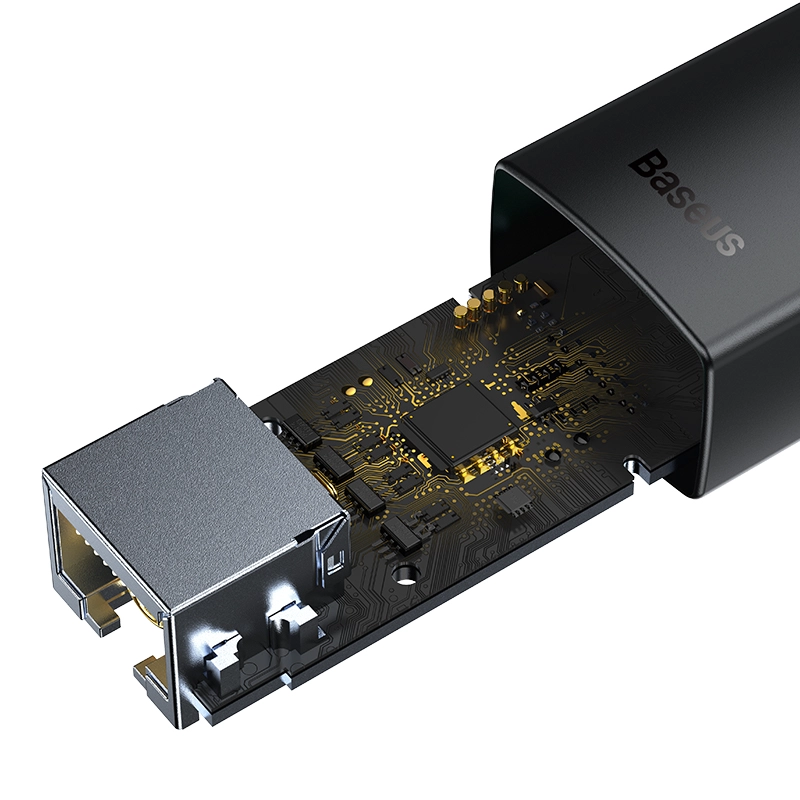 ADAPTADOR DE RED USB-A A PUERTO LAN RJ45 - 1000 MBPS - NEGRO - BASEUS LITE SERIES - 6