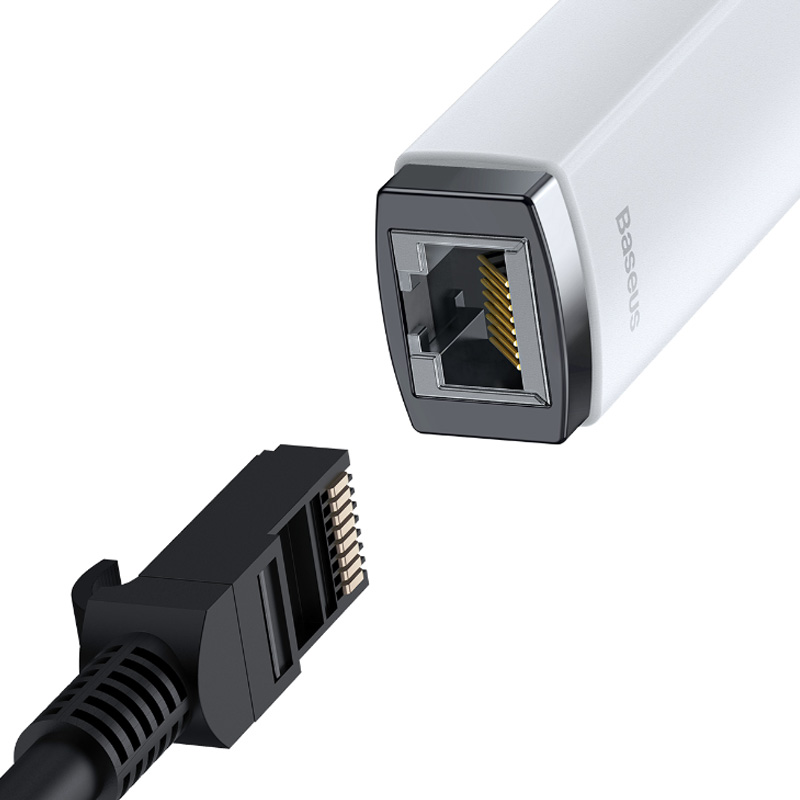 ADAPTADOR DE RED TIPO-C A PUERTO LAN RJ45 - 1000 MBPS - BLANCO - BASEUS LITE SERIES - 6