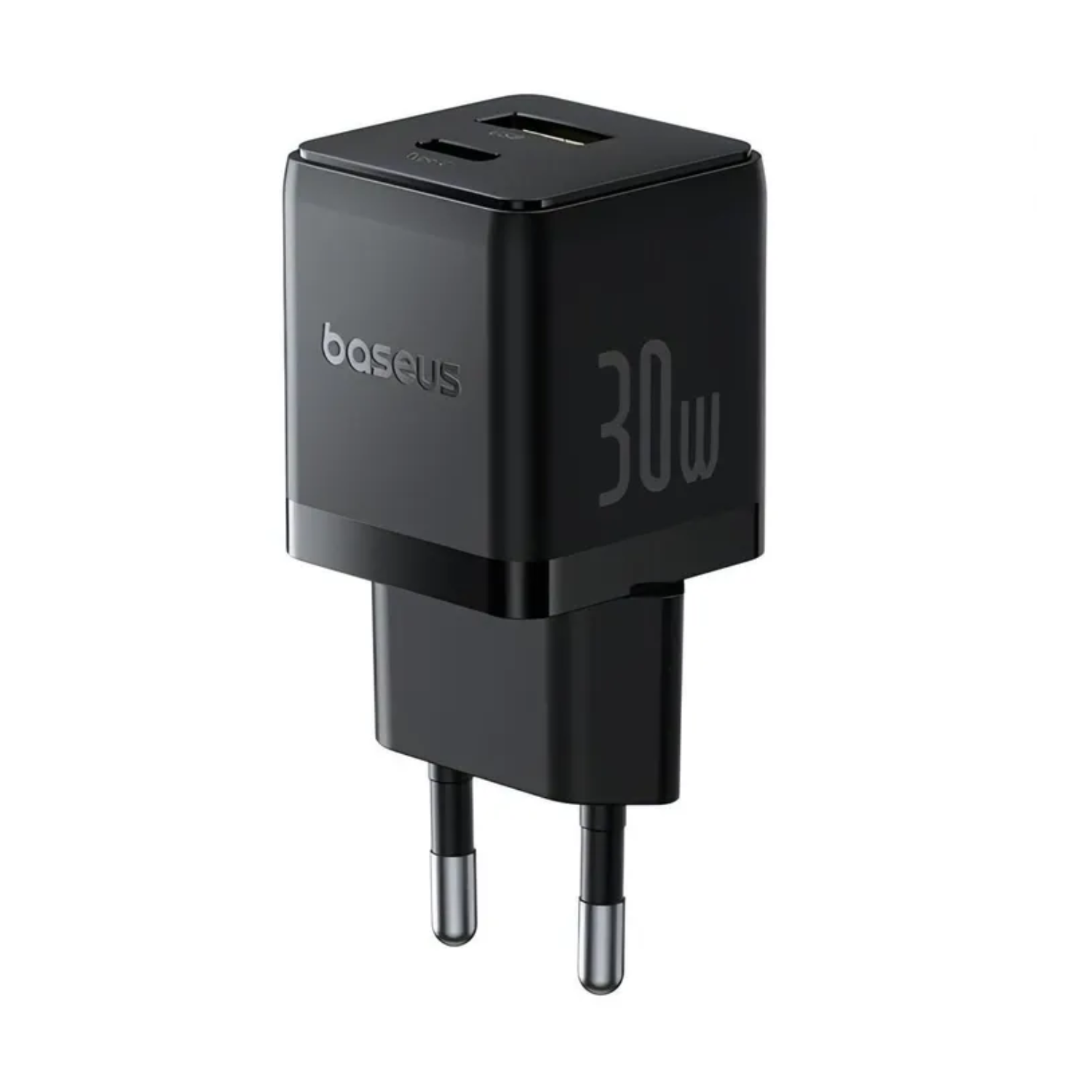 CARGADOR RÁPIDO BASEUS PALM CLUSTER USB Y TIPO C 30W EN COLOR NEGRO - 1
