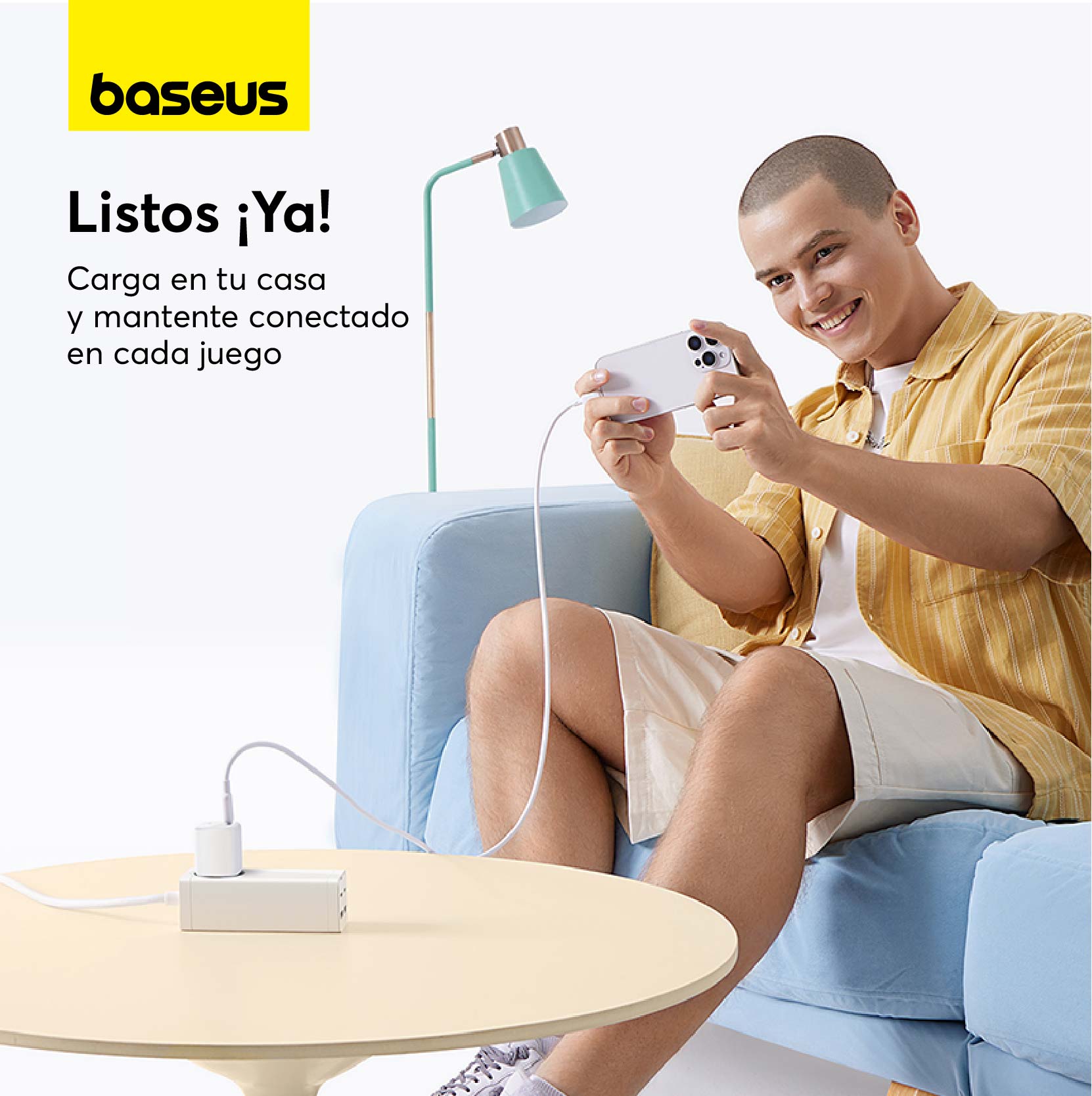 CARGADOR RÁPIDO BASEUS PICOGO GAN6 USB C 45W EN COLOR BLANCO - 5