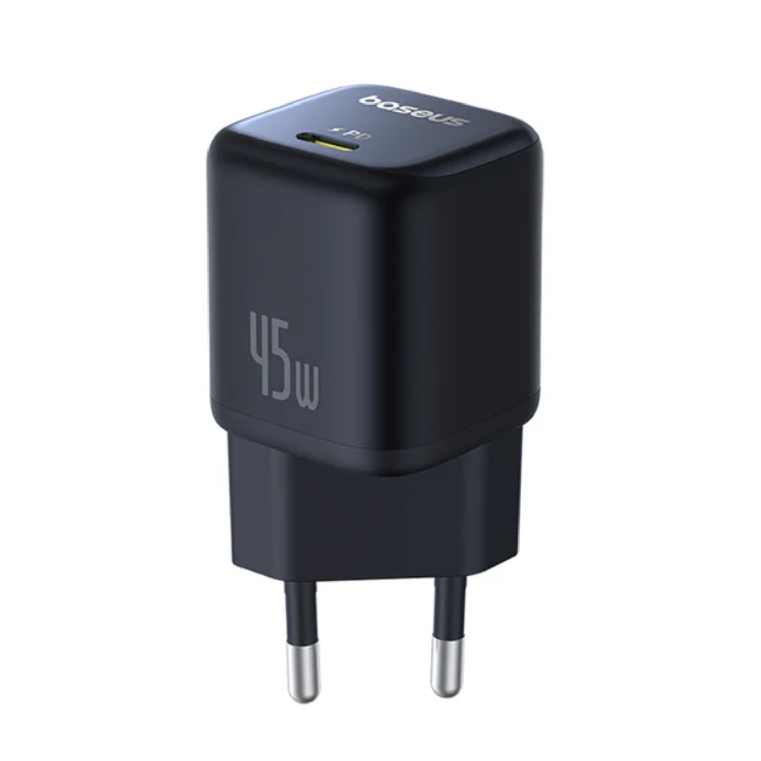 CARGADOR RÁPIDO BASEUS PICOGO GAN6 USB C 45W EN COLOR NEGRO - 1