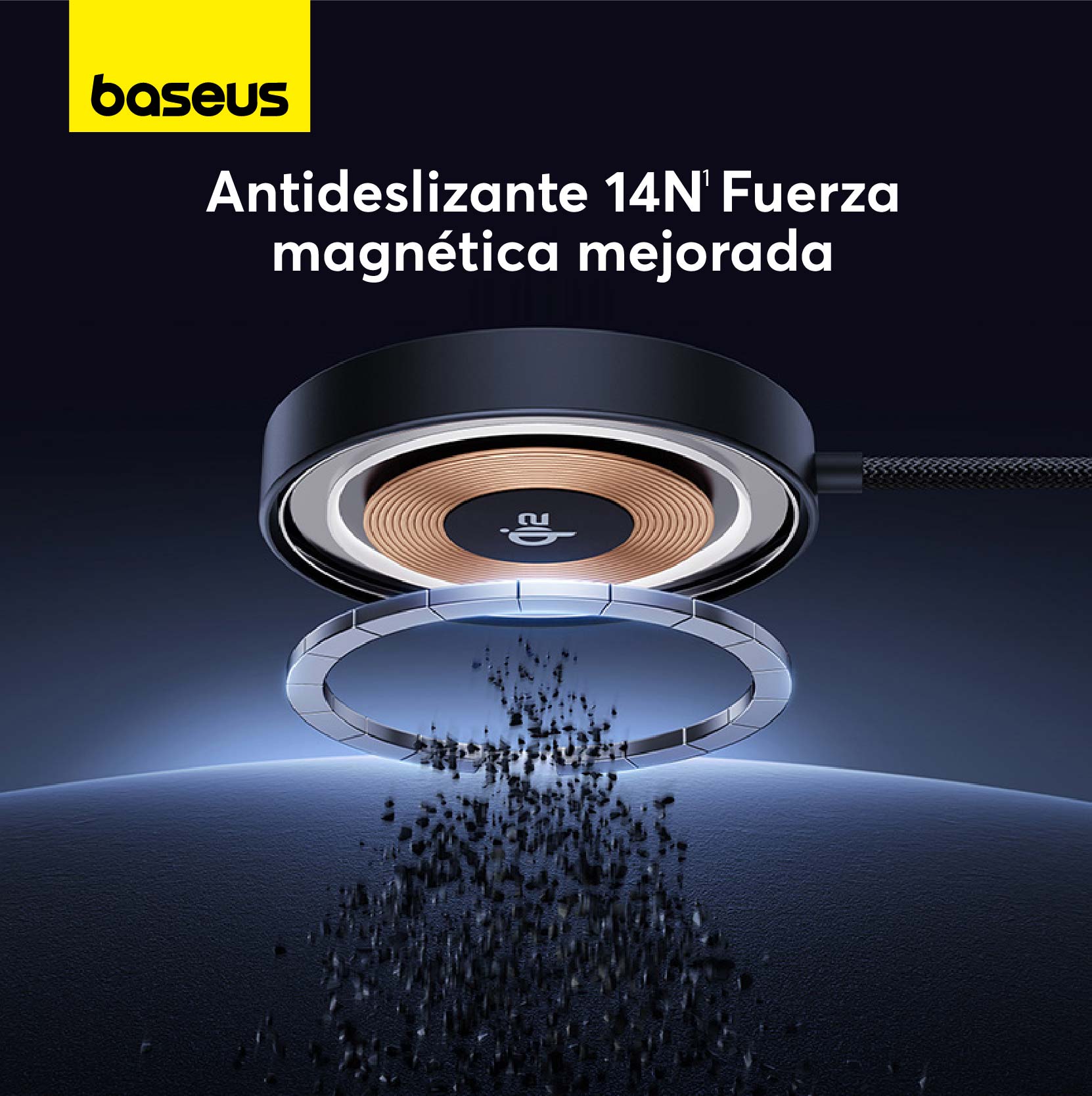 CARGADOR INALÁMBRICO QI2 BASEUS MINI4 UNIVERSAL EXPLORER 15W - 6
