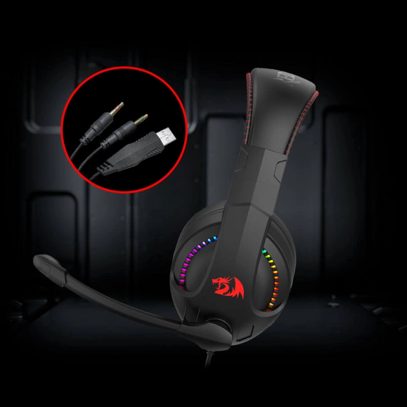 AUDIFONO GAMER REDRAGON CRONUS H211 RGB EN COLOR NEGRO - 2