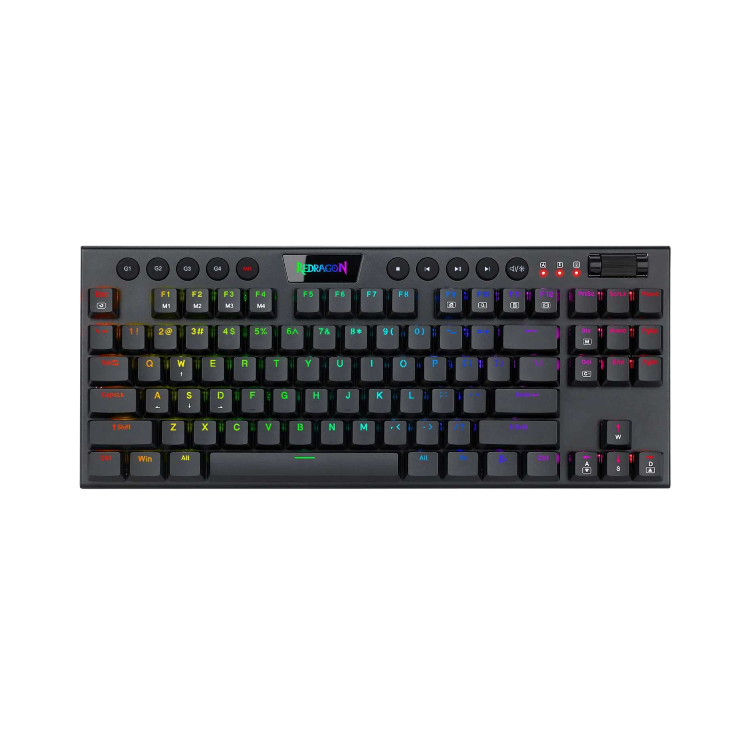 TECLADO GAMER REDRAGON CABLEADO HORUS TKL K622SP SWITCH RED RGB EN COLOR NEGRO - 1