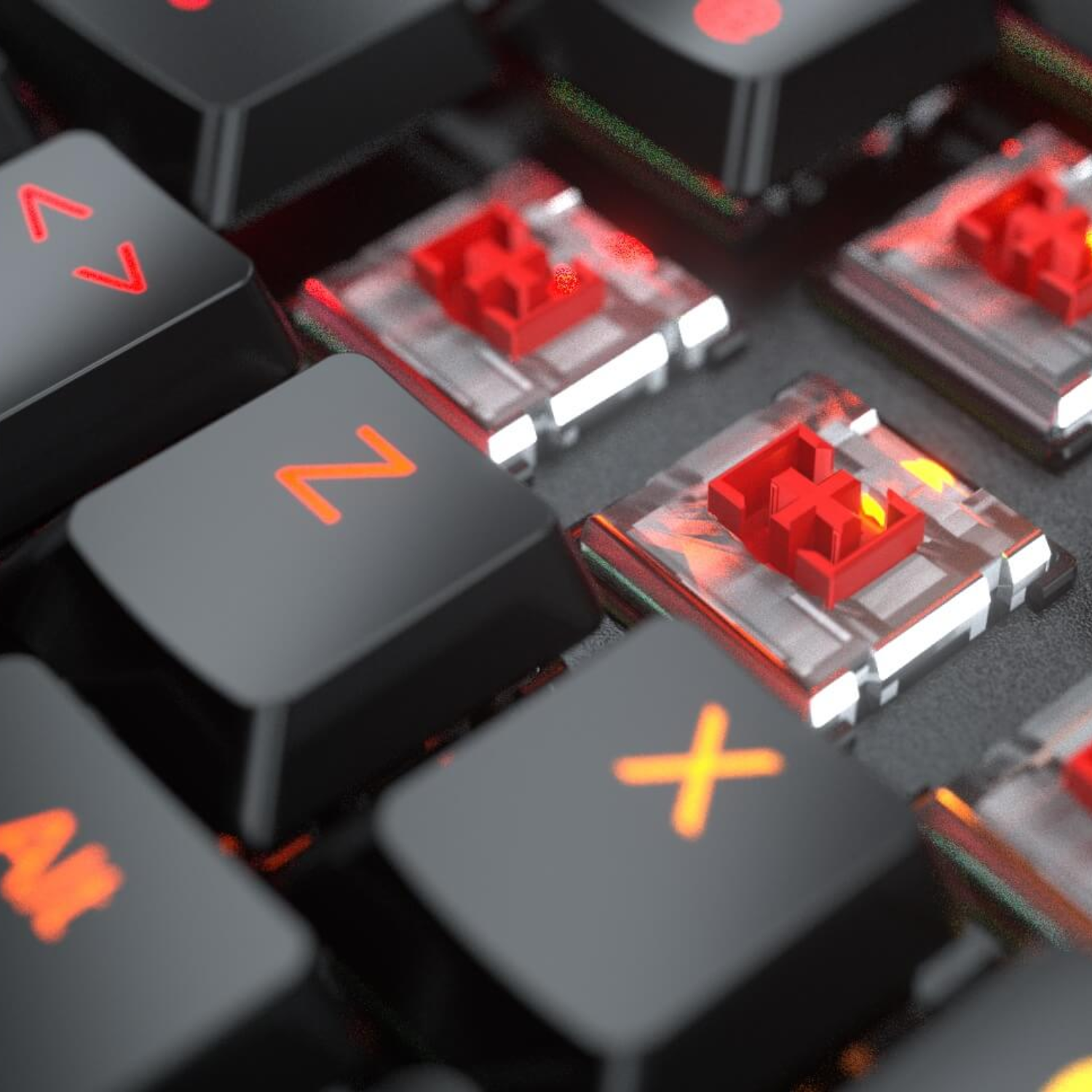 TECLADO GAMER REDRAGON CABLEADO HORUS TKL K622SP SWITCH RED RGB EN COLOR NEGRO - 3