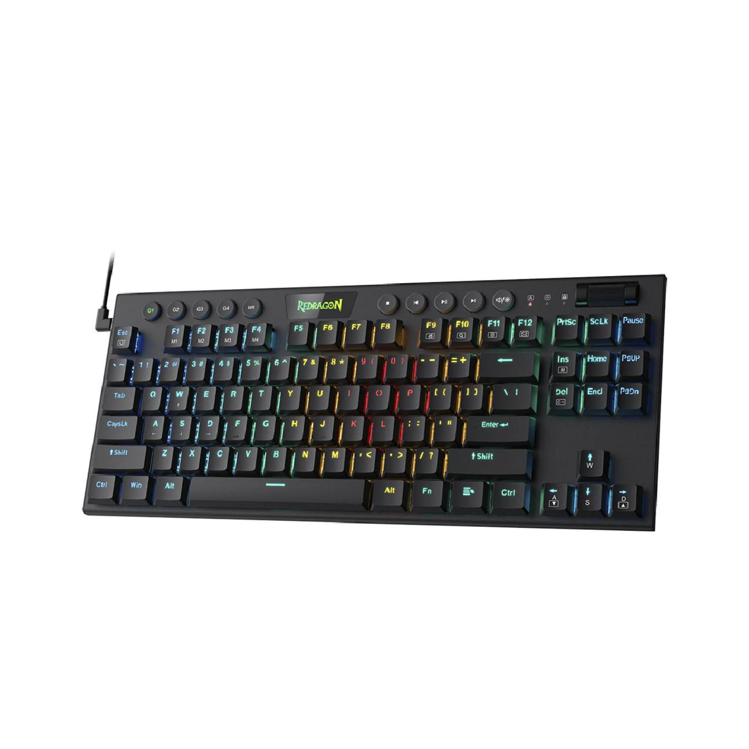 TECLADO GAMER REDRAGON CABLEADO HORUS TKL K622SP SWITCH RED RGB EN COLOR NEGRO - 4