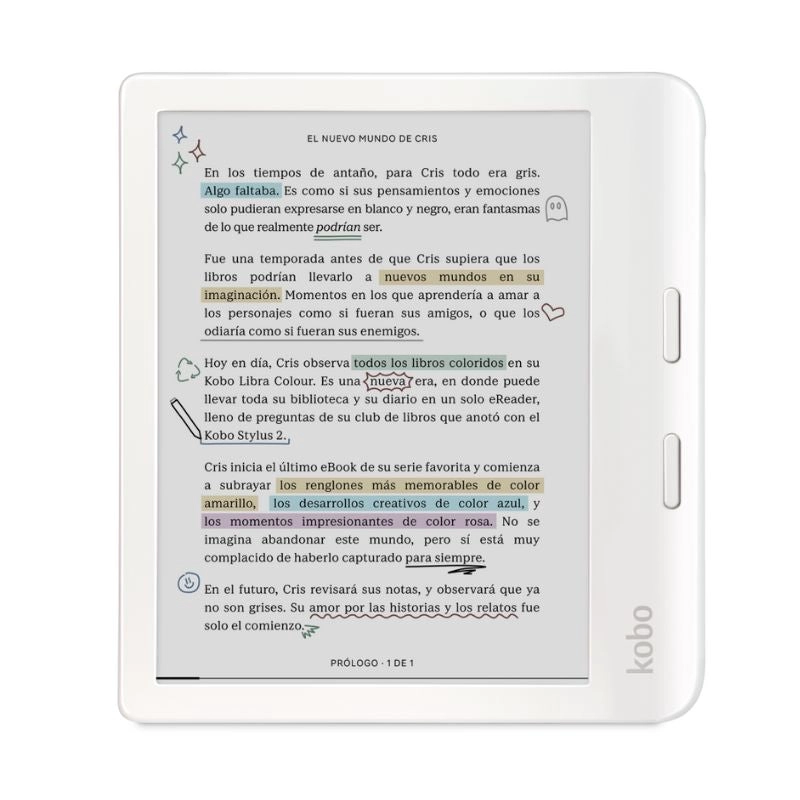 E-READER KOBO N428-KU-WH-K-CK 7' 32 GB LECTOR E READER LIBRA COLOUR HD EN COLOR BLANCO - 1