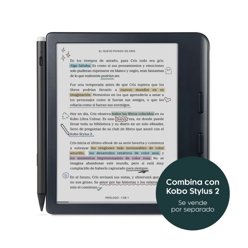 E-READER KOBO N428-KU-BK-K-CK 7' 32 GB LECTOR E READER LIBRA COLOUR HD EN COLOR NEGRO - 5