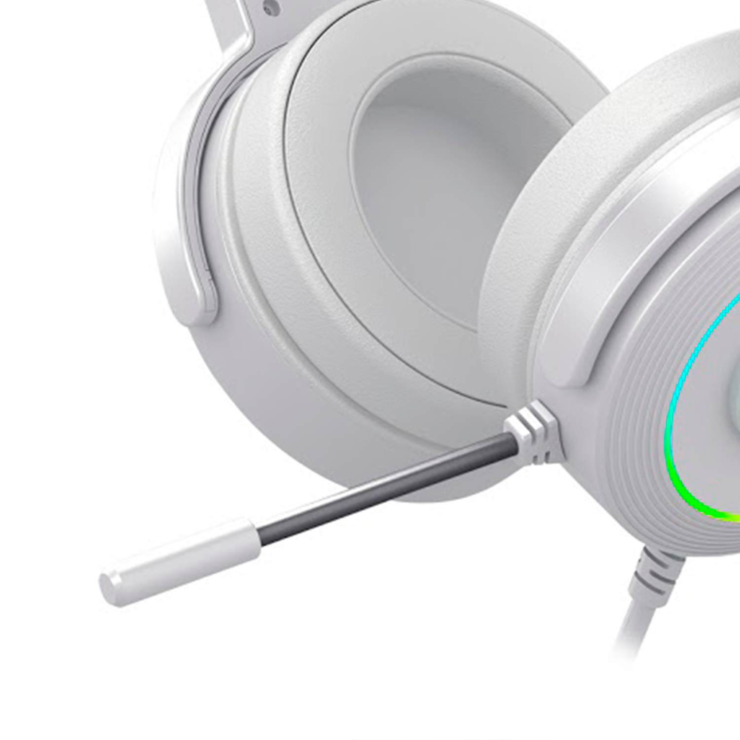 AUDIFONO GAMER REDRAGON LAMIA H320 RGB USB BLANCO CON SOPORTE - 7