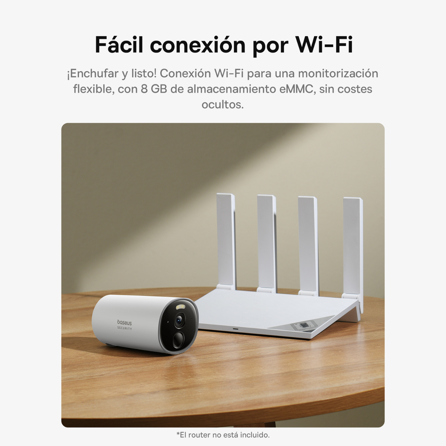 CAMARA DE SEGURIDAD EXTERIOR BASEUS SECURITY B1 2K BLANCO - 2